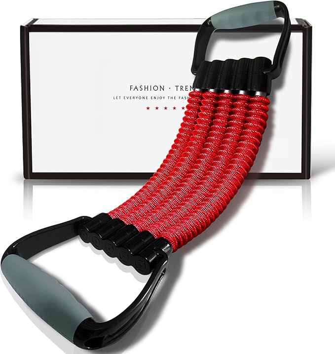 5-Level Chest Expander with Adjustable Resistance Bands, Exercise Band with Handle, Suitable for Men and Women of Different Strength Classes Fitness, Yoga, Training Home Gym Equipment-GravixFit