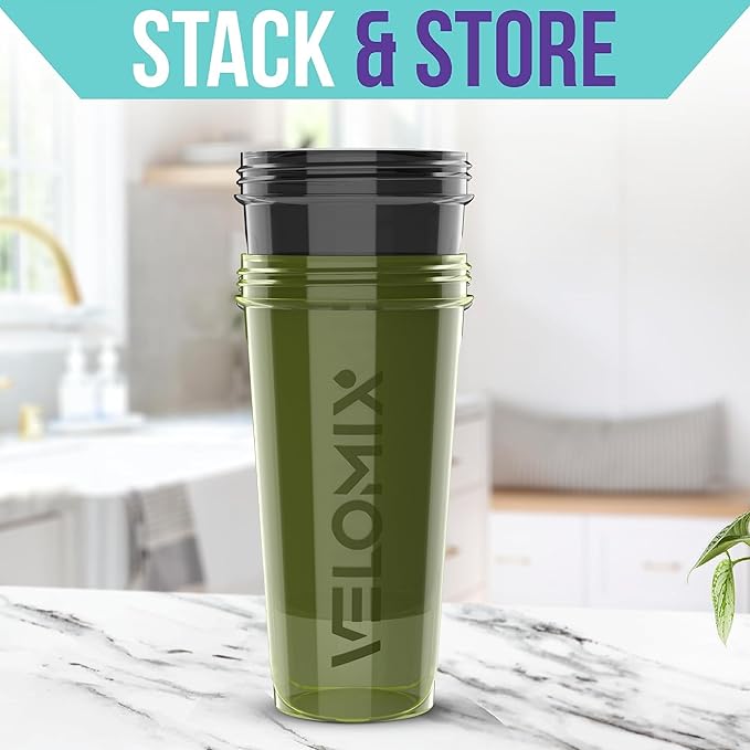 '-2 Pack- 28 oz Protein Shaker Bottles for Protein Mixes - 2x Wire Whisk | Leak Proof Shaker Cups for Protein Shakes | Protein Shaker Bottle Pack | Shakers for Protein Shakes-Green&Black-GravixFit