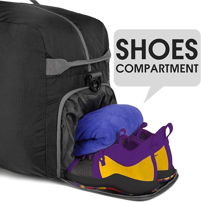 WANDF Foldable Travel Duffel Bag 60-120L Duffle Carry on for Women and Men-GravixFit