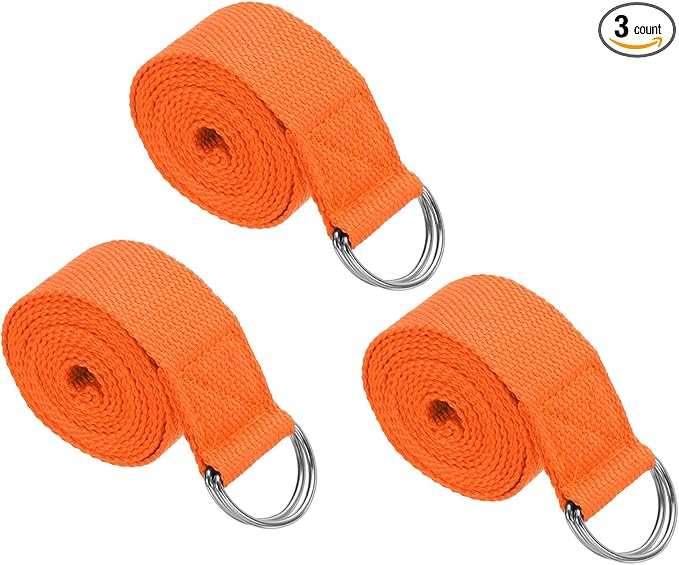 PATIKIL Yoga Strap for Stretching Cotton Yoga Belt with Adjustable Metal D-Ring Buckle Stretch Band for Fitness Pilates-GravixFit