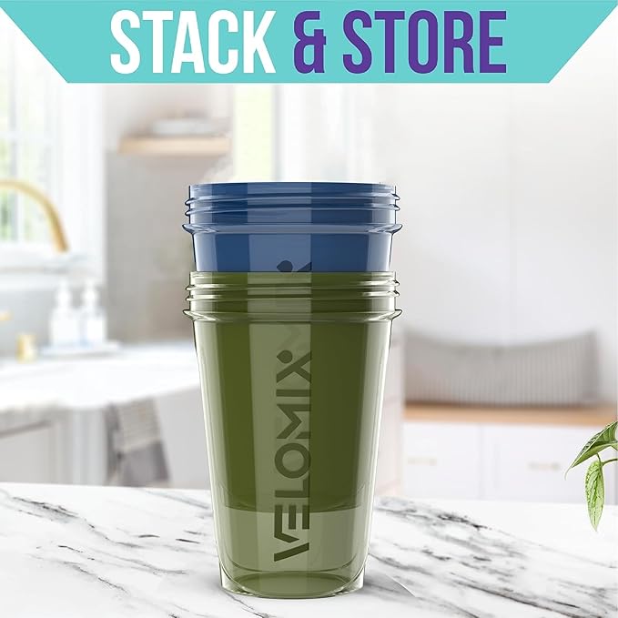 '-2 Pack- 20 oz Protein Shaker Bottles for Protein Mixes - 2x Wire Whisk | Leak Proof Shaker Cups for Protein Shakes and Pre Workout | Protein Shaker Bottle Pack-GravixFit