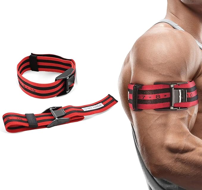 Bands Blood Flow Restriction Bands for Arms Legs & Glutes Extra Wide 2" Straps for Occlusion Training Quick-Release Elastic Strap Ideal for Muscle Growth Without Heavy Weights-GravixFit