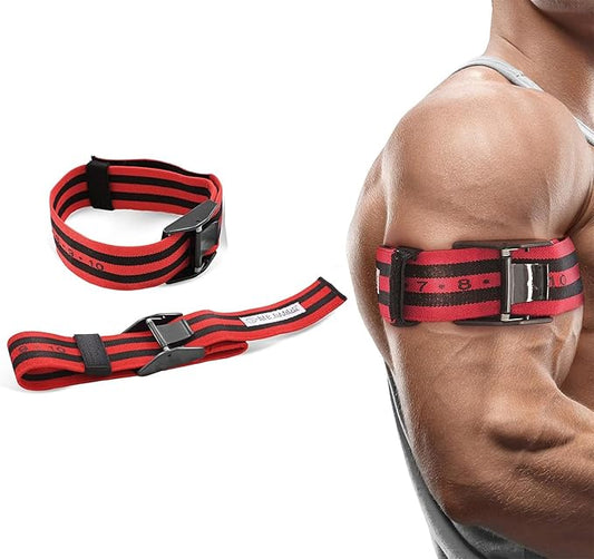 Bands Blood Flow Restriction Bands for Arms Legs & Glutes Extra Wide 2" Straps for Occlusion Training Quick-Release Elastic Strap Ideal for Muscle Growth Without Heavy Weights-GravixFit
