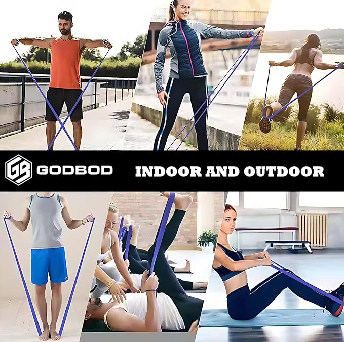 Resistance Bands Set – 5 Long Loop Bands for Home Workouts, Pull-Ups, Physical Therapy & Recovery – Heavy to Light Exercise Bands with Carry Bag – Durable Fitness Bands for Men & Women-GravixFit