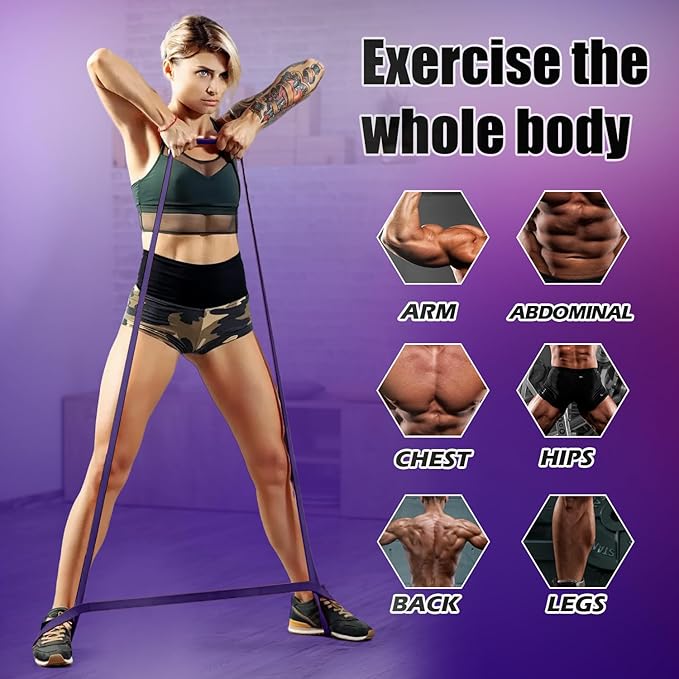 WHATAFIT Resistance Bands, Pull Up Assistance Bands, Exercise Bands, Workout Bands Set for Men and Women Home Fitness, Body Stretching, Strength Training, Physical Therapy-GravixFit