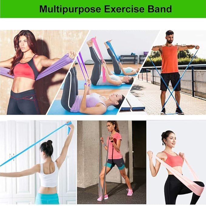 Resistance Bands, Elastic Exercise Bands for Working Out, Physical Therapy, Recovery, Yoga, Pilates, Strength Training-GravixFit