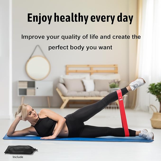 Resistance Bands for Working Out, Exercise Bands Resistance Bands Set with 5 Resistance Levels, Multi-Colored Workout Bands for Indoor & Outdoor Fitness, Leg Strength Training, Yoga-GravixFit