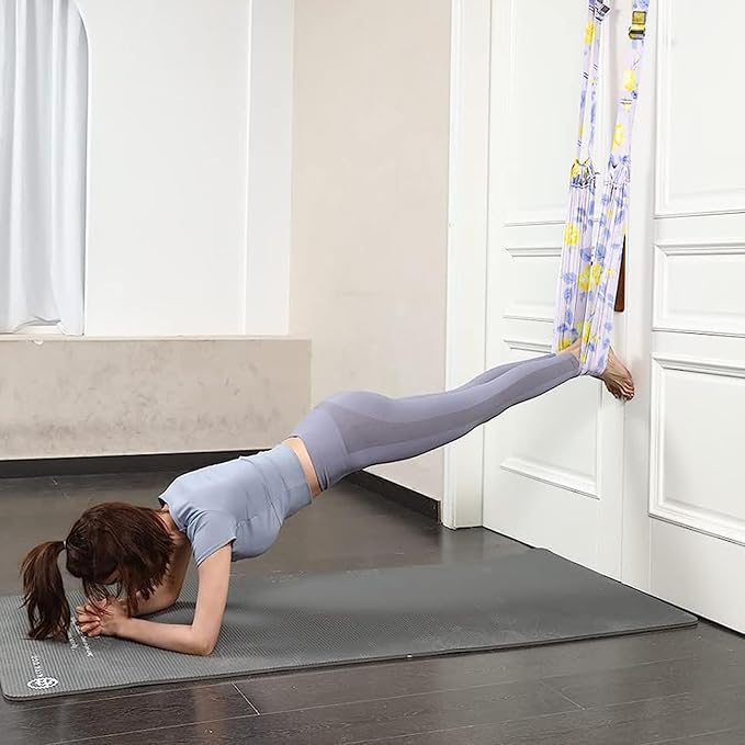 JOFREY Leg Stretcher Strap, Stretching Equipment with Door Anchor Flexibility Trainer Backbend Assist for Dance Aerial Yoga Ballet Leg Stretching Exercise…-GravixFit