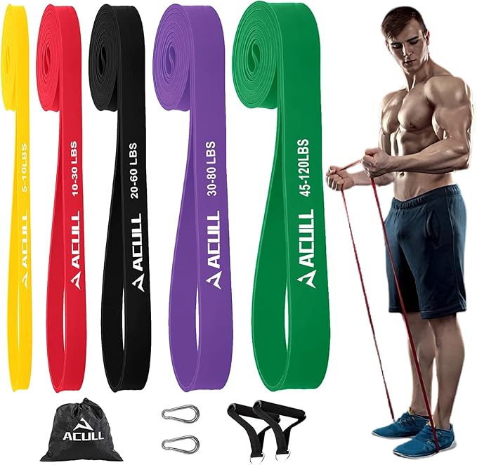 Resistance Bands for Working Out, Pull Up Assistance Bands, Exercise Workout Bands Set for Men Women, Stretch Bands for Physical Therapy, Muscle Training, Home Workouts-GravixFit