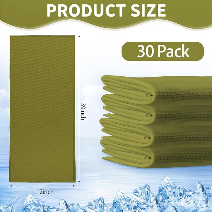 Honoson Cooling Towel Bulk - Neck & Face Cool Chilly Towels Microfiber Breathable Sport Sweat Rag for Gym, Yoga, Travel, Camping, Running, Outdoor-GravixFit
