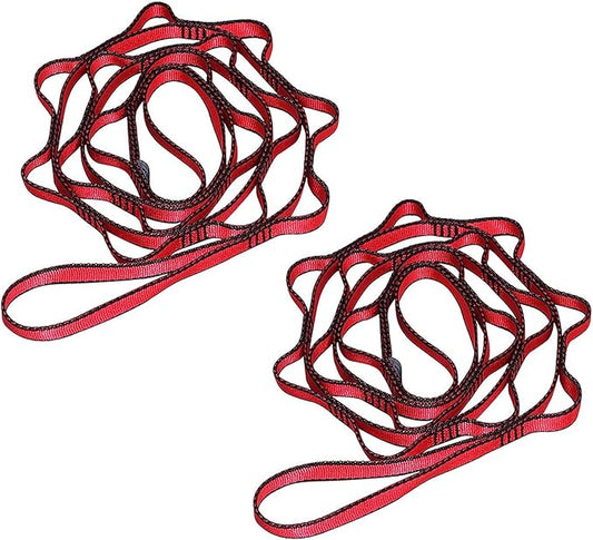 KIKIGOAL 2pcs Safety Daisy Chains Strong Climbing Strap Adjustable Nylon Strap Rope Yoga Pilates Stretching Straps-GravixFit