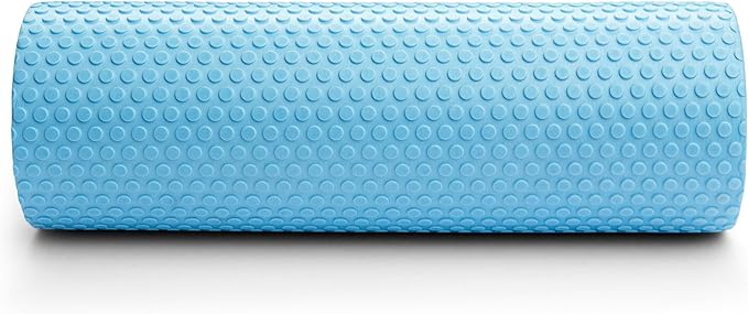 11.8 Inch Medium Density Foam Massage Roller - Light Blue Trigger Point Massage Roller for Deep Tissue Excercise, Massage and Recovery by GolgiStim-GravixFit