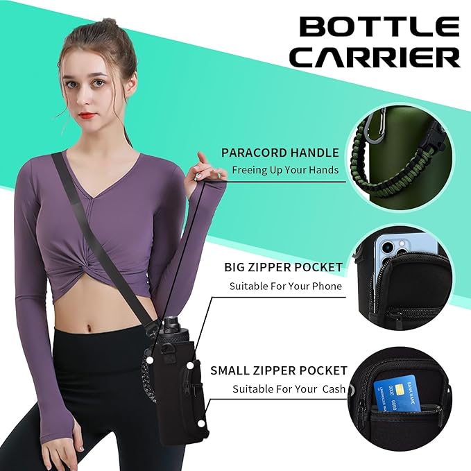 Insulated Water Bottle 32 oz - Cold-48h & Hot-24h Stainless Steel Vacuum Flask with Straw & Pop-up Chug Lid, Leak Proof 32oz Water Bottles, Wide Mouth Hydro Metal Thermal Cups for Gym Work-GravixFit