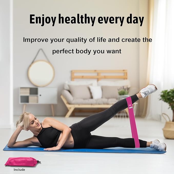 Resistance Bands for Working Out, Exercise Bands Resistance Bands Set with 5 Resistance Levels, Multi-Colored Workout Bands for Indoor & Outdoor Fitness, Leg Strength Training, Yoga-GravixFit