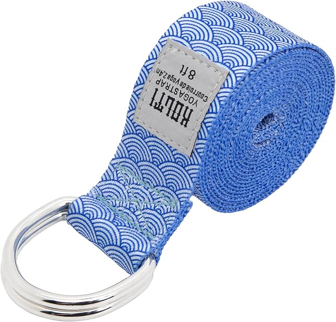 Yoga Exercise Adjustable Straps 8FT with Durable D-Ring for Pilates & Gym Workouts | Hold Poses, Stretch, Improve Flexibility & Maintain Balance-GravixFit