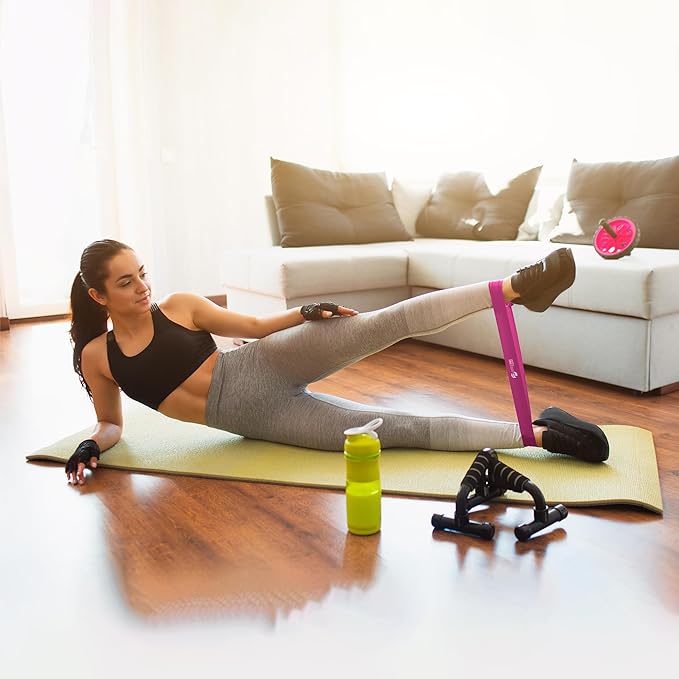 Fittest Pro by Limm Resistance Bands for Legs and Butt, Fabric Exercise Loop Bands Yoga, Pilates, Rehab, Fitness and Home Workout, Strength Bands for Booty-GravixFit