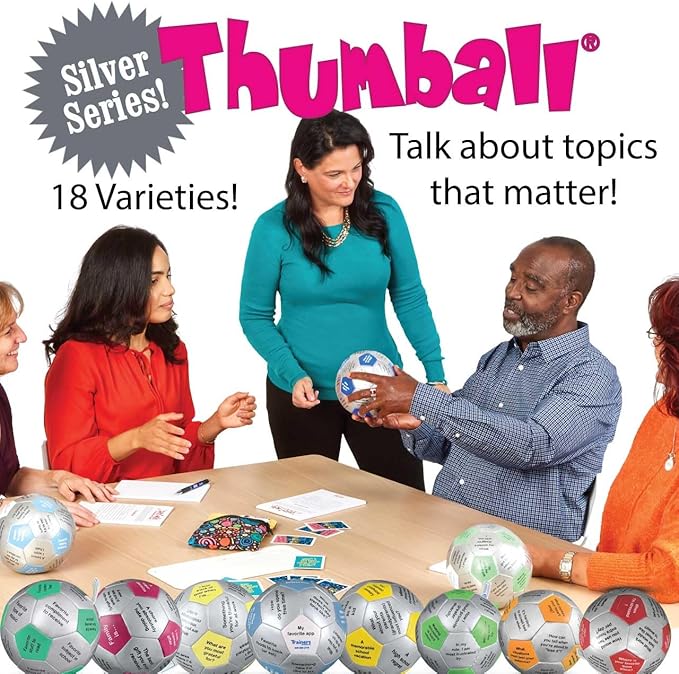 Trainers Warehouse 6" Thumball Collection, 32 Prompts for Conversation, Team Building, Relationship and Training-GravixFit