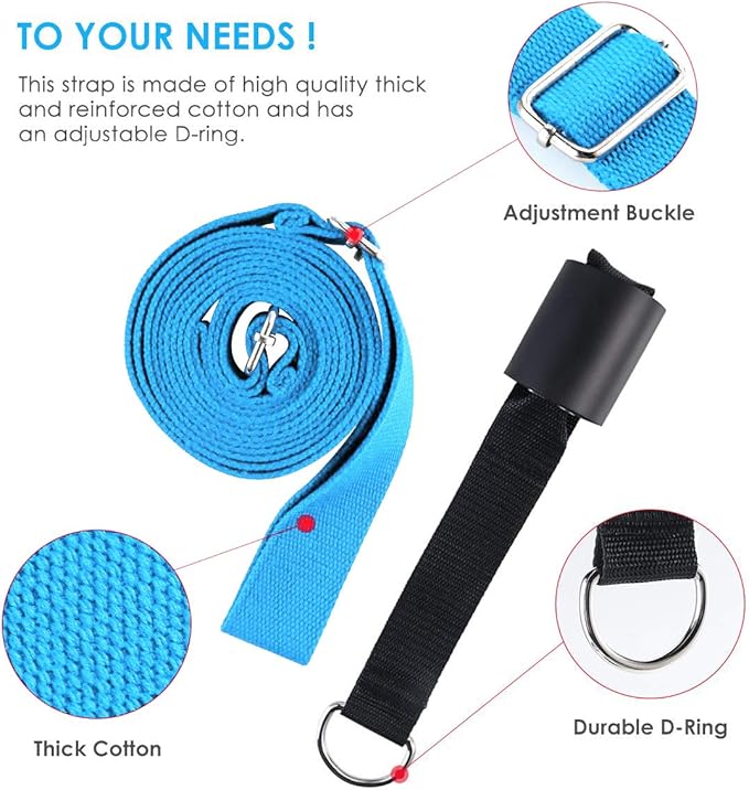 Door Flexibility & Stretching Leg Strap - Great for Ballet Cheer Dance Gymnastics or ANY Sport Leg Stretcher Door Flexibility Trainer Premium stretching equipment-GravixFit