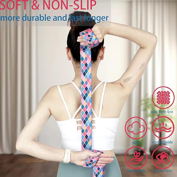 Yoga Exercise Adjustable Straps 8FT with Durable D-Ring for Pilates & Gym Workouts | Hold Poses, Stretch, Improve Flexibility & Maintain Balance-GravixFit