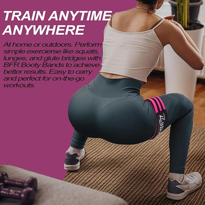 BFR Occlusion Bands for Women Legs Glutes Hip Building, Comfortable Elastic Booty Bands for Blood Flow Training Workouts Fast to Lift Your Butt,Squat,Thigh,Fitness-GravixFit