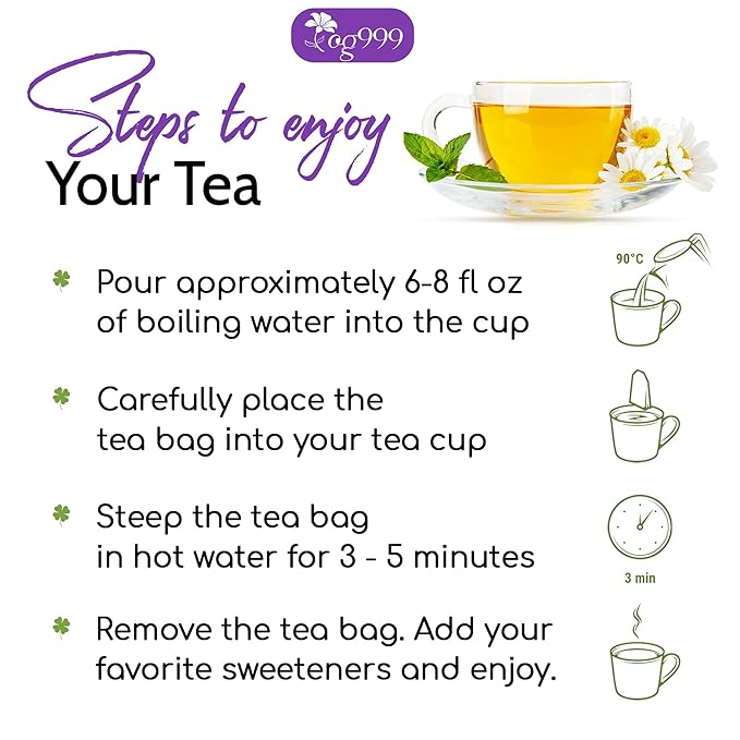 120 Lavender Flower Tea Bags, 100% Natural & Pure from Lavender Flowers. Loose Flower Lavender Herbal Tea. Lavender Flower Tea. No Sugar, No Caffeine, No Gluten, Vegan.-GravixFit