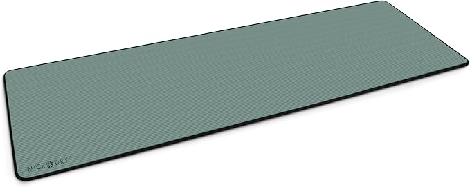 MICRODRY Deluxe Fitness Exercise Yoga Mat for Home & Gym, Extra Thick for High Impact Training, Multi Layered Skid Resistant Surface, Odor Neutralizing with Carrying Strap-GravixFit
