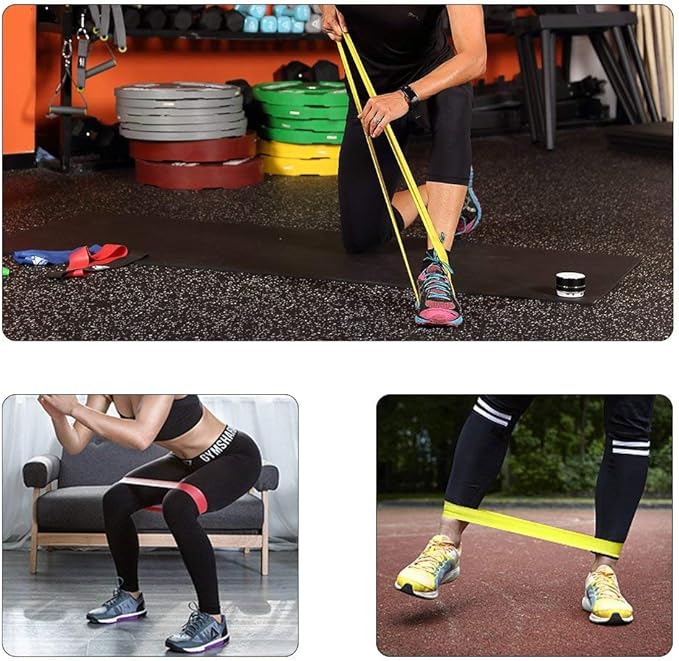 Resistance Bands Set, Workout Bands with Handles, Door Anchor, Ankle Straps and Carry Bag, Exercise Bands for Shape Body and Home Workouts-GravixFit