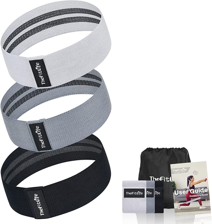 TheFitLife Resistance Exercise Bands for Women - Fabric Workout Bands for Booty, Hip, Glute, Leg, Thigh, Squat, Butt Lift Excersize and Fitness Loop Bands for Home Gym-GravixFit