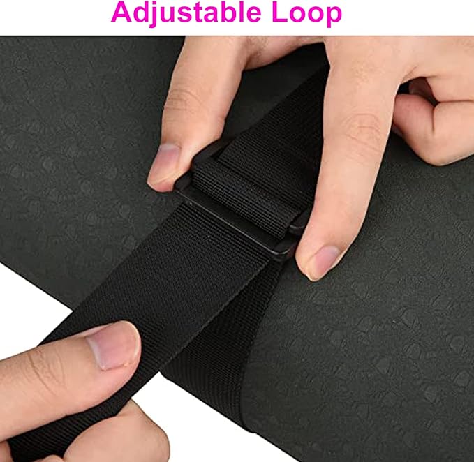 WISDING Yoga Mat Strap, Portable Yoga Mat Sling, Picnic Blanket Strap with Adjustable Shoulder Strap & Handle for Festivals Picnics Camping Motorcycle Bedroll Pilates-GravixFit