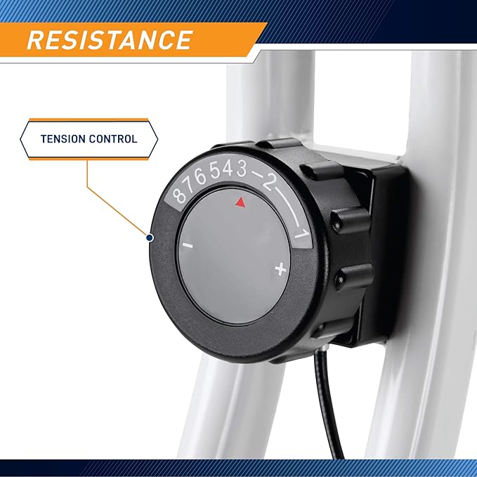 Marcy Foldable Upright Exercise Bike with Adjustable Resistance for Cardio Workout & Strength Training - Multiple Styles Available-GravixFit