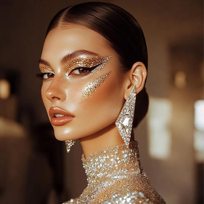 10 Colors Body Glitter,Face Glitter Makeup for Kids Women,Sparkly Chunky Hair Glitter for Eye Lip Hair Nails,Mardi Gras Glitter Makeup Face Paint,Singer Concerts Disco Rave Festival Accessories-GravixFit