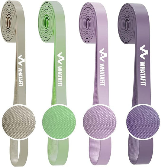 WHATAFIT Resistance Bands, Pull Up Assistance Bands, Exercise Bands, Workout Bands Set for Men and Women Home Fitness, Body Stretching, Strength Training, Physical Therapy-GravixFit