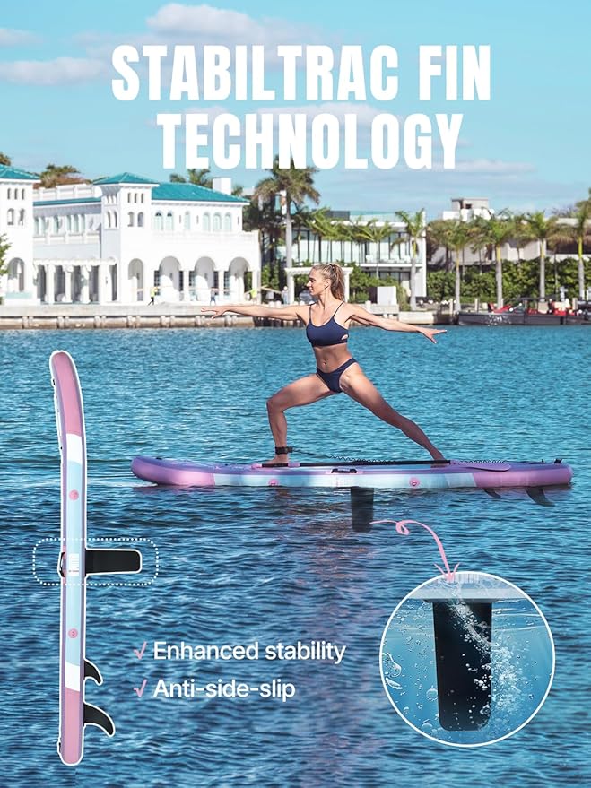 Niphean（Ultra-Light）Inflatable Paddle Board with (Beginner Friendly) StabilTrac Fin and Durable SUP Accessories, 10' Stand Up Paddle Boards for Adults & Youth, Versatile Yoga Paddle Board, Gift Ideas