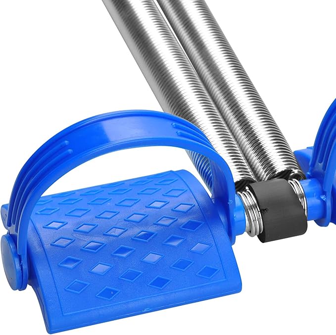 Elastic Sit Up Equipment, Pull Rope Dual Spring Tension Foot Pedal Sit Up Equipment for Abdominal, Leg Exerciser Tummy Trimmer Sport Fitness Slimming Training Bodybuilding at Home Gym-GravixFit