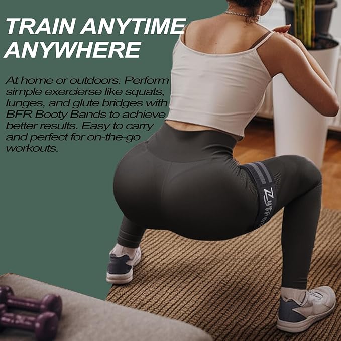 BFR Occlusion Bands for Women Legs Glutes Hip Building, Comfortable Elastic Booty Bands for Blood Flow Training Workouts Fast to Lift Your Butt,Squat,Thigh,Fitness-GravixFit