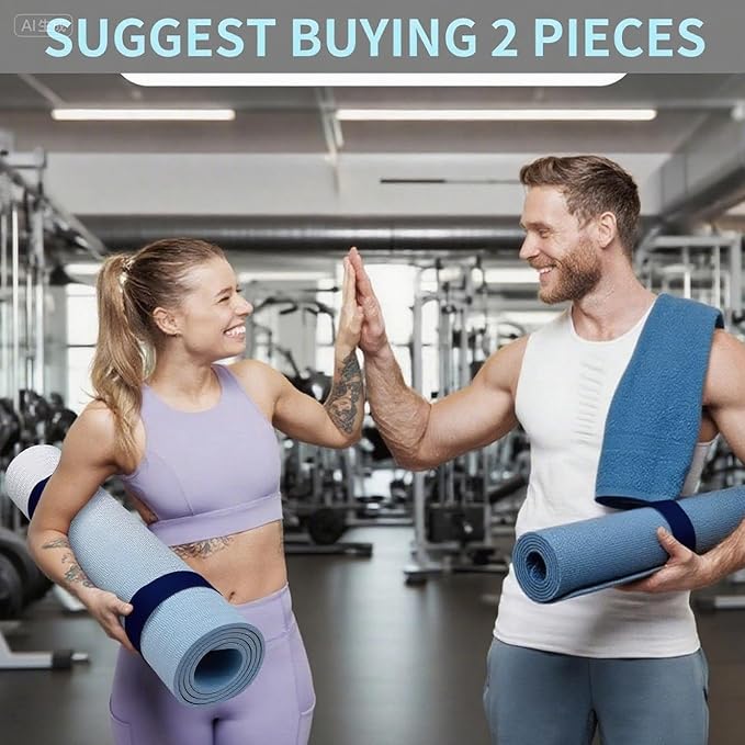 25" Yoga Mat Strap | Slap Band Holder for Carrying and Storage Mats | Rolled Scrunchie Yoga Essential Accessory-GravixFit