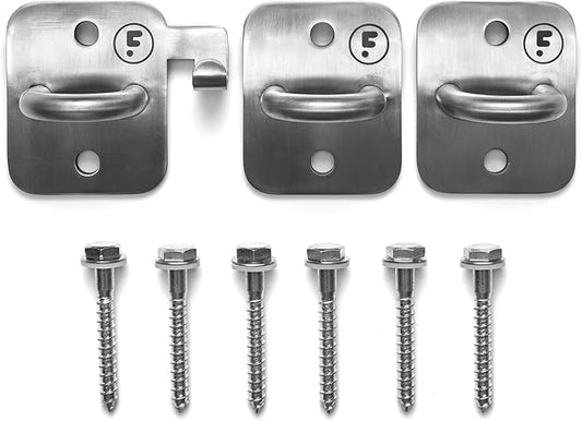 GolfForever Wall Anchor Set Proven by Golfer Scottie Scheffler | Golf Swing Training Wall Anchor Point | Premium Golf Training Workout Exercise Equipment to Expand Movements | 3-Pack | 6 Lag Screws-GravixFit