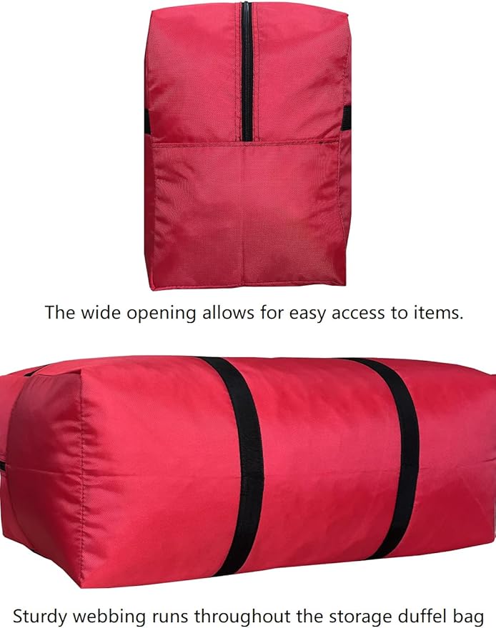 Extra Large Storage Duffle Bag with Zippers and Handles, Big Foldable Duffle Bag for Travel-GravixFit
