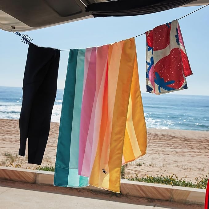 Dock & Bay Beach Towel - Quick Dry, Sand Free - Compact, Lightweight - 100% Recycled - Includes Bag - Party in Pink - Set of 4 - Extra Large (200x90cm, 78x35)-GravixFit