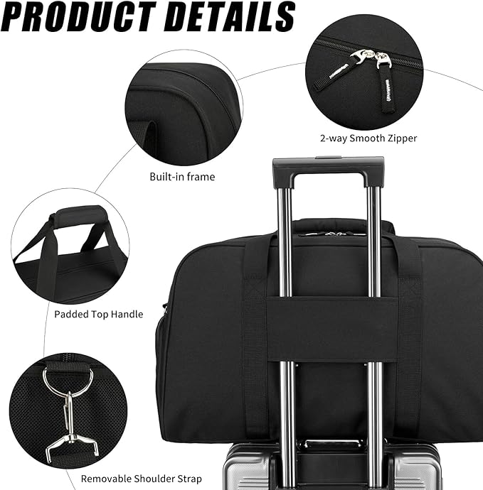 Searock 21 Inch Gym Bag with Shoe Compartment, Sports Duffle Bag for Travel, Carry On Duffel Bag, Weekender Overnight Bags for Men and Women Traveling-GravixFit