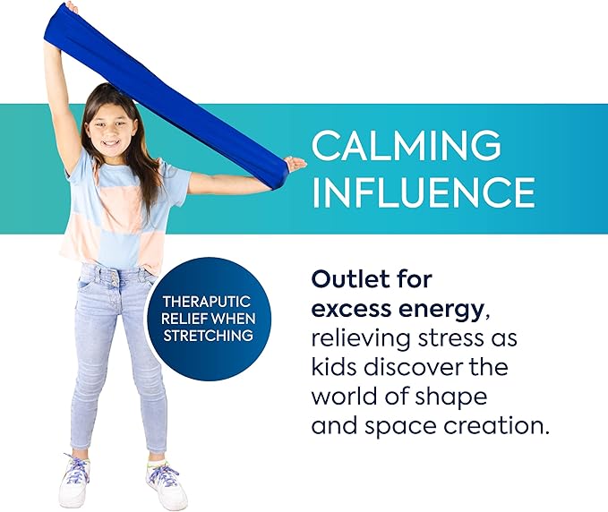 BouncyBand Stretch Band Focus Tool – 30” Resistance Band for Kids Stretches to Over 46” – Silent Sensory Tool Awakens Imagination, Develops Balance, and Strengthens Muscles-GravixFit