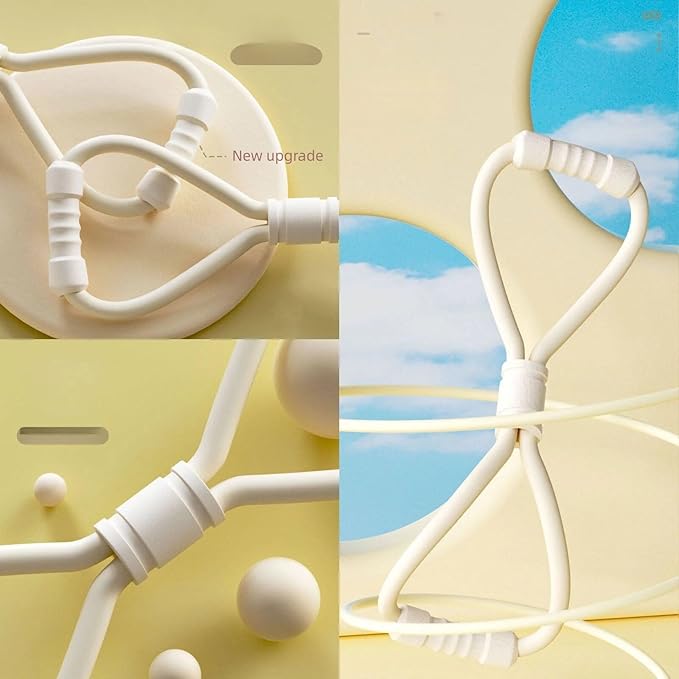 Elastic Fitness Pulling Rope Chest Expander Yoga Rubber Tension Band for Abdomen Arm Leg Stretching Fitness Training+Three Circumference Tape Measure Fitness Circumference Ruler Arm Leg Abdomen Ruler-GravixFit