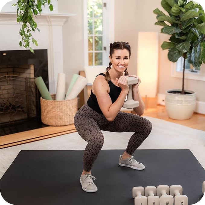 SafeGrip Dumbbells, Anti-Slip, Anti-Roll, Thick Handles, Free Weights, Square Dumbbells for Secure Workouts at Home, Weightlifting, and Personal Training-GravixFit