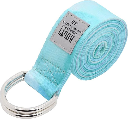 Yoga Exercise Adjustable Straps 8FT with Durable D-Ring for Pilates & Gym Workouts | Hold Poses, Stretch, Improve Flexibility & Maintain Balance-GravixFit