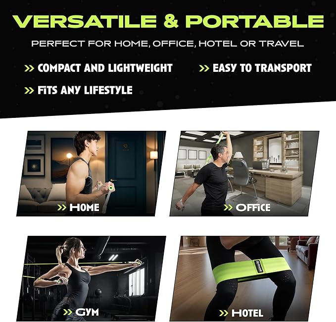 Ex Kit Home Gym Equipment with Carry Bag - 10Pcs Resistance Bands Kit with Handles, Door Anchor, Jump Rope, Booty Bands & More – Full Body Workout Bands Set for Strength, Cardio & Flexibility-GravixFit