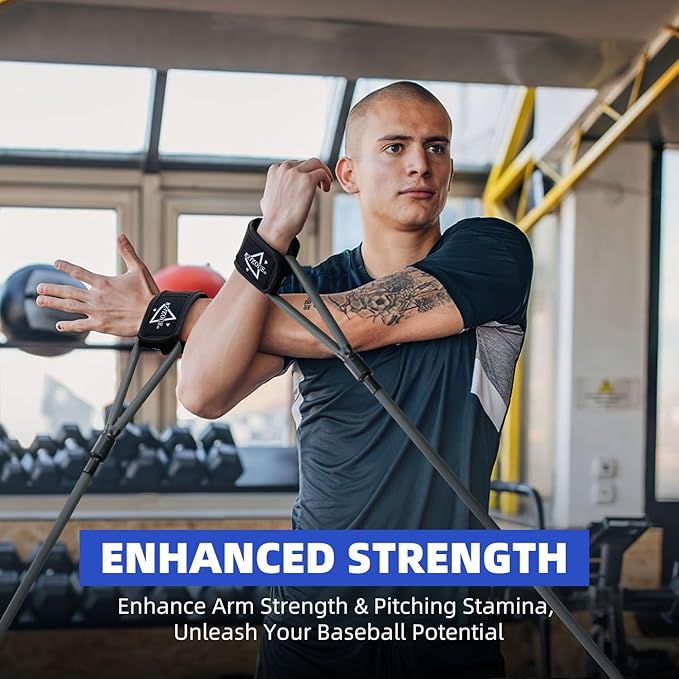 Baseball Resistance Bands - Arm Strengthening Trainer for Pitchers & Players, Softball Pitching Equipment & Sports Accessories-GravixFit