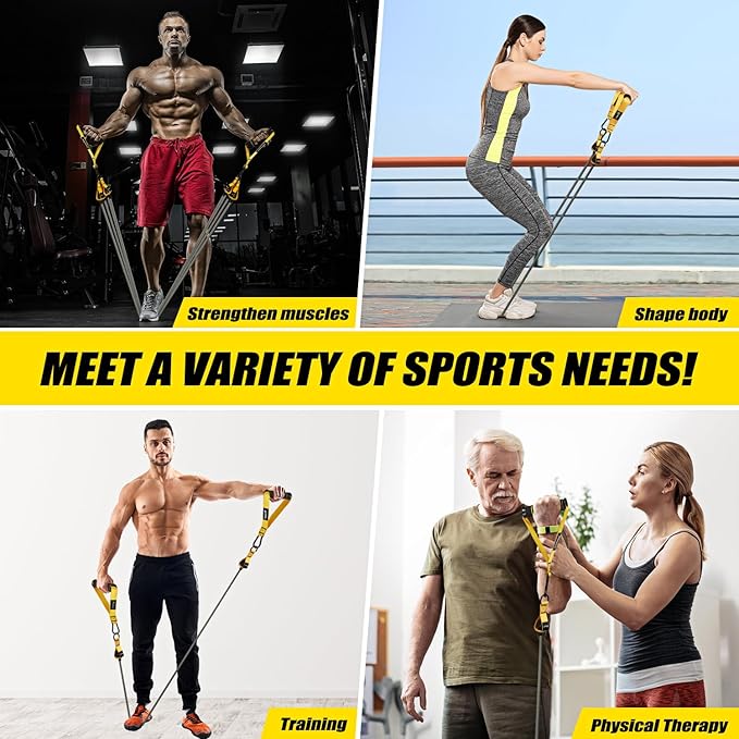 Heavy Resistance Bands for Working Out, 350lbs/450lbs Exercise Bands with Handles, Workout Bands Set for Men, Fitness Weight Bands for Muscle Strength Training, Stretching, Slim, Home Gym Equipment-GravixFit