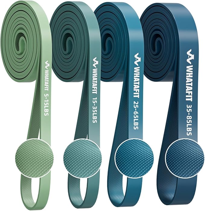 WHATAFIT Resistance Bands, Pull Up Assistance Bands, Exercise Bands, Workout Bands Set for Men and Women Home Fitness, Body Stretching, Strength Training, Physical Therapy-GravixFit