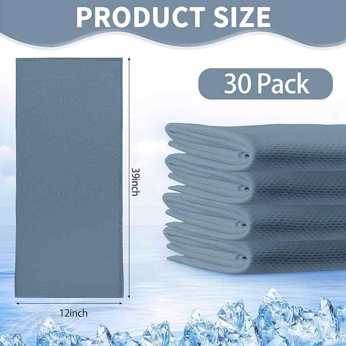 Honoson Cooling Towel Bulk - Neck & Face Cool Chilly Towels Microfiber Breathable Sport Sweat Rag for Gym, Yoga, Travel, Camping, Running, Outdoor-GravixFit