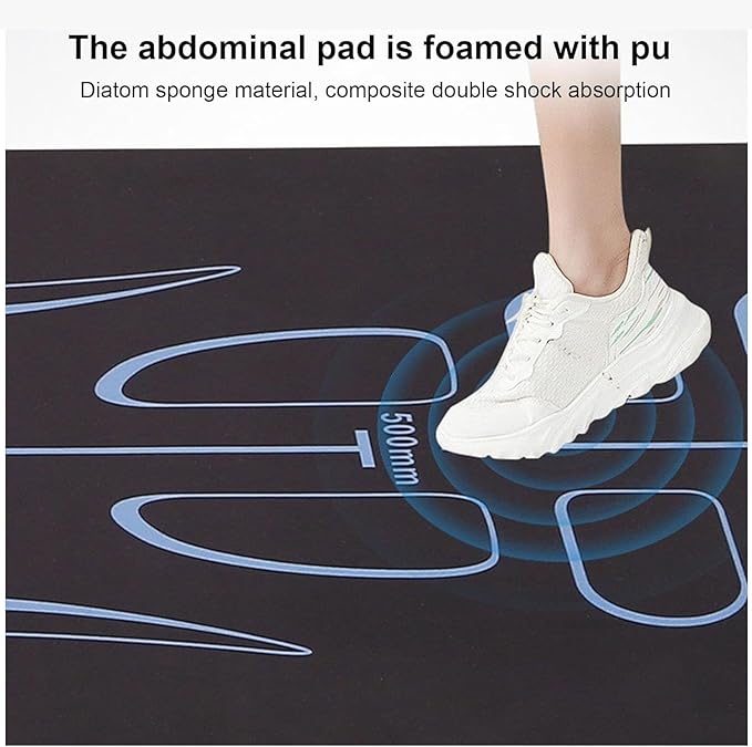 Non-Slip Workout Mat for Ab Roller Wheel, Exercise Mat with Storage Bag, 7mm Extra Thick Exercise Equipment Yoga Floor Mats Home & Gym Sound Insulation Protection Pads-GravixFit